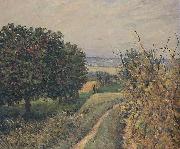 Alfred Sisley Among the Vines Louveciennes, painting